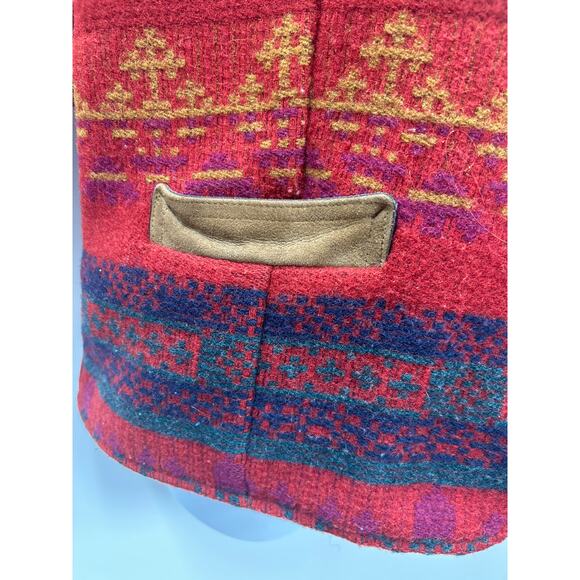 Vintage Woolrich Floral Wool Barn Coat Jacket Blanket Chore L Made In USA - Picture 4 of 10